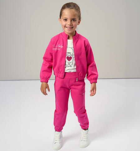 Sweat pants little girl FUXIA-2438