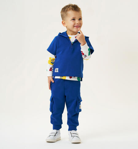 Pantaloni felpa bambino BLU-3646