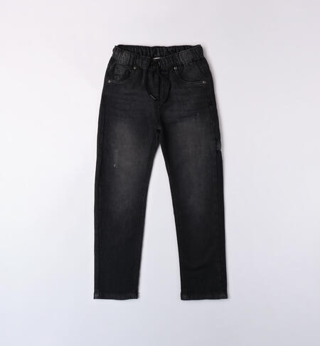 Pantaloni jeans ragazzo NERO-7990