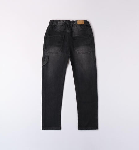 Pantaloni jeans ragazzo NERO-7990