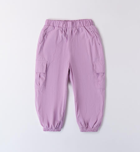 Pantaloni larghi bambina VIOLA