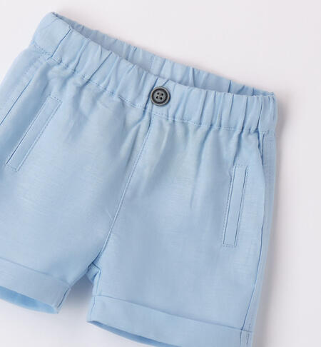 Pantaloni neonato corti AZZURRO-3872
