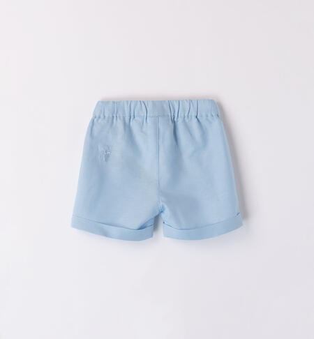 Pantaloni neonato corti AZZURRO-3872