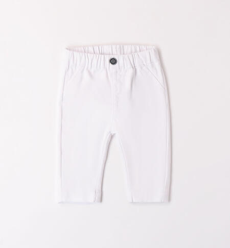 Pantaloni per bimbo neonato BIANCO-0113