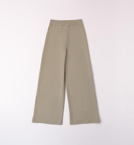 Pantaloni per ragazza larghi GREEN-4837