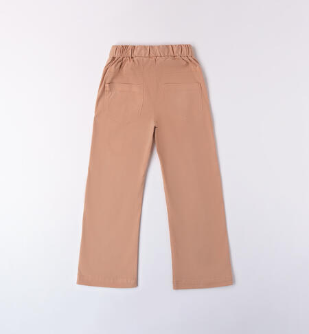 Stretch pants for girl BISCUIT-0945