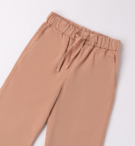 Stretch pants for girl BISCUIT-0945