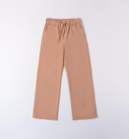 Stretch pants for girl BISCUIT-0945