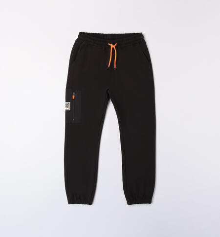 Pantaloni per ragazzo neri NERO-0658