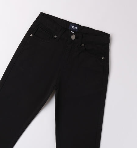 Pantaloni per ragazzo regular fit NERO-0658