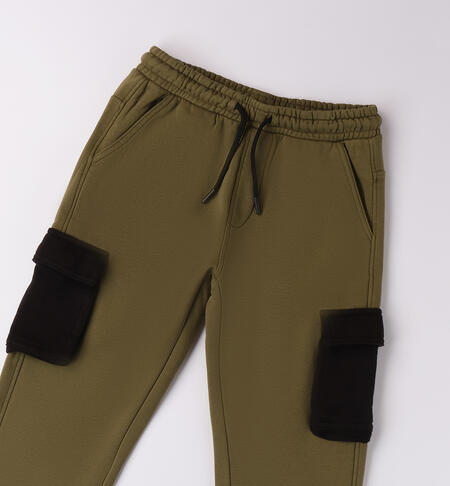 Pantaloni per ragazzo verdi VERDE MILITARE -5563