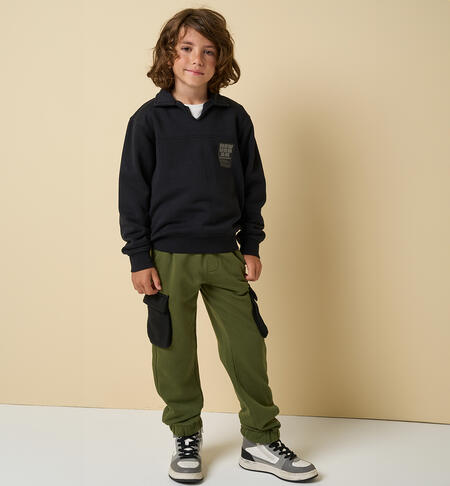 Pantaloni per ragazzo verdi VERDE MILITARE -5563