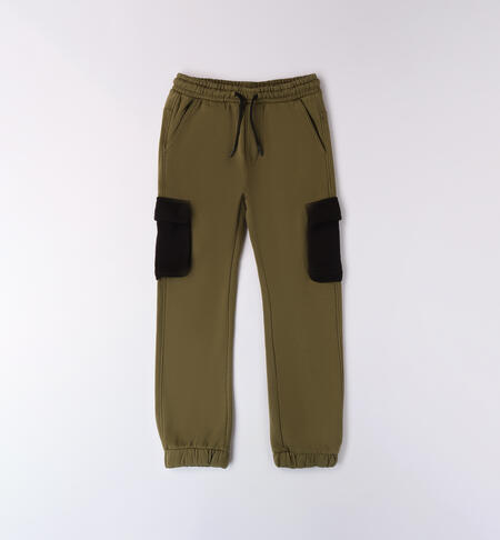 Pantaloni per ragazzo verdi VERDE MILITARE -5563