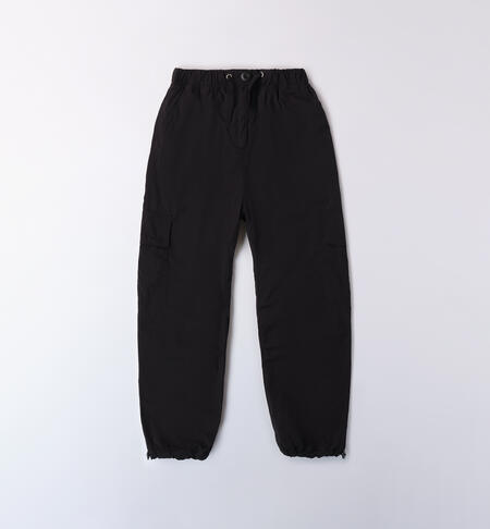 Loose fitting girl pants BLACK