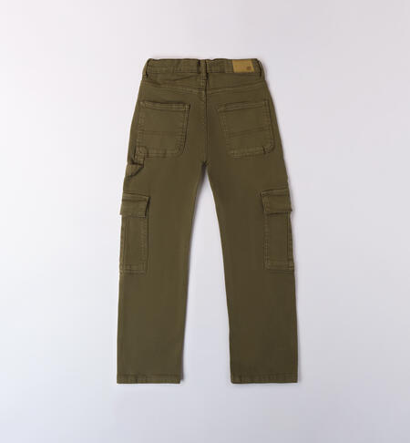 Pantaloni ragazzo iDO VERDE MILITARE -5563