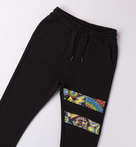 Pantaloni ragazzo sportivi NERO-0658