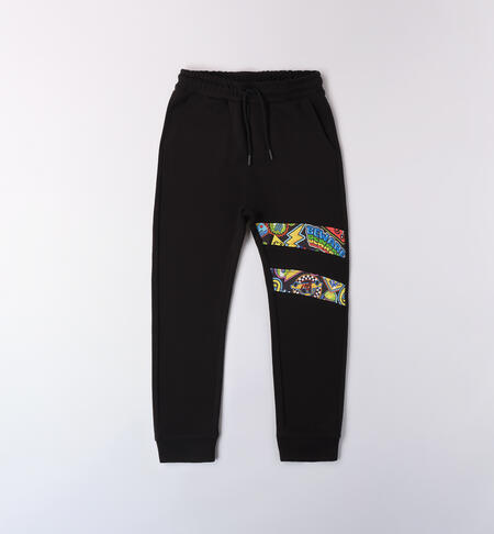 Pantaloni ragazzo sportivi NERO-0658