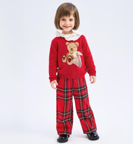 Pantaloni rossi bambina ROSSO-2253