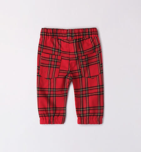 Plaid Baby Boy Pants ROSSO-2253