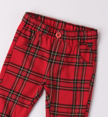 Plaid Baby Boy Pants ROSSO-2253