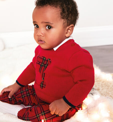 Plaid Baby Boy Pants RED