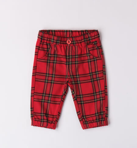 Plaid Baby Boy Pants ROSSO-2253