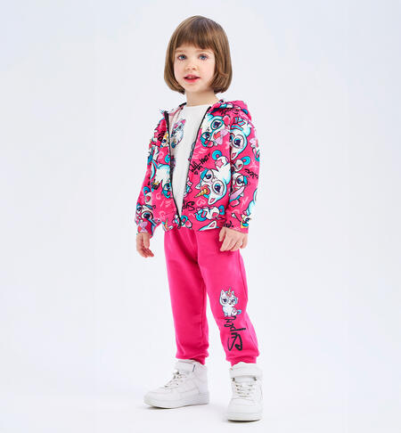 Pantaloni tuta bambina FUXIA-2438