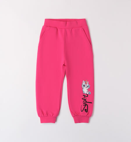 Pantaloni tuta bambina FUXIA-2438