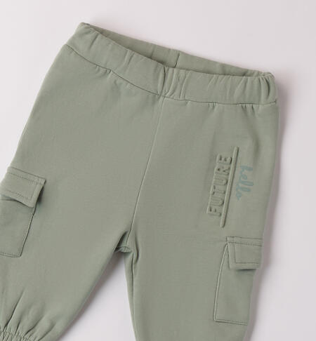 Pantaloni tuta bimbo cotone
 VERDE SALVIA-4231