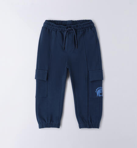 KNITTED TROUSERS BLUE