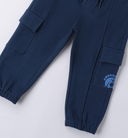 KNITTED TROUSERS  BLU-3656