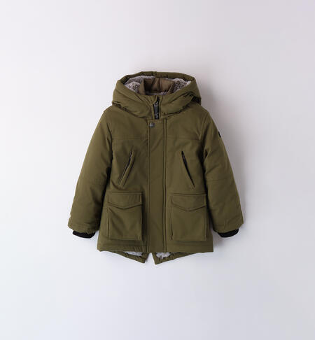 Winter parka for boy VERDE MILITARE -5563