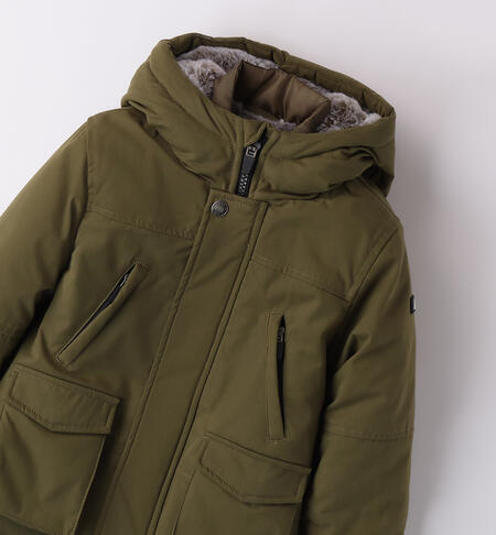 Winter parka for boy VERDE MILITARE -5563