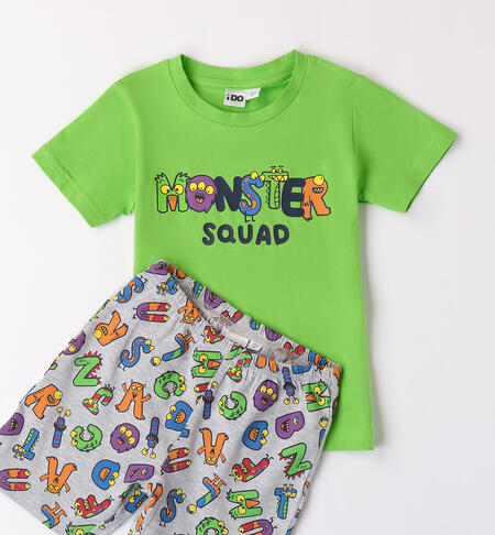 Monster short pyjamas for boys GREEN-5134