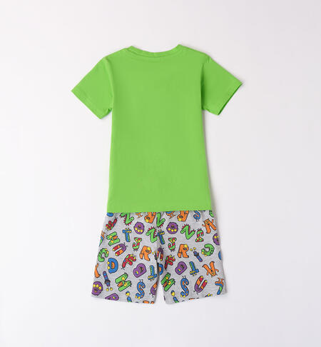 Monster short pyjamas for boys GREEN-5134