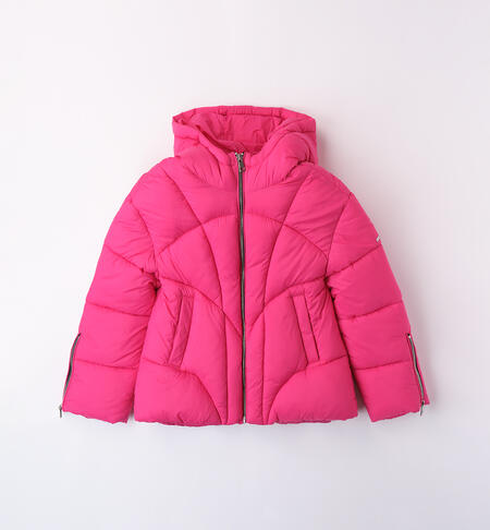 Quilted down jacket for girl FUXIA-2438