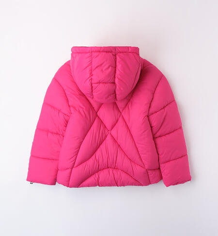 Quilted down jacket for girl FUXIA-2438