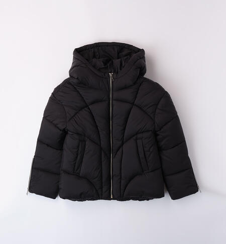 Quilted down jacket for girl NERO-0658