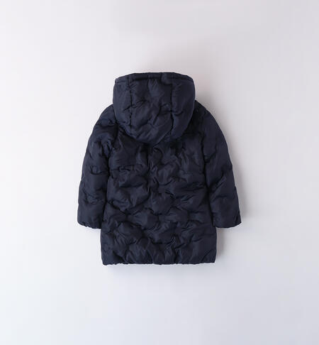 Girl's long down jacket NAVY-3854