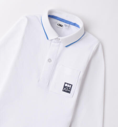 LONG SLEEVED POLO  BIANCO-0113