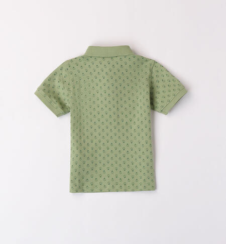 Cotton polo shirt with micro pattern  VERDE-VERDE-6ADP