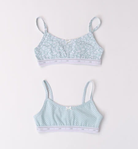 Bra for little girl BIANCO-VERDE-6BAC