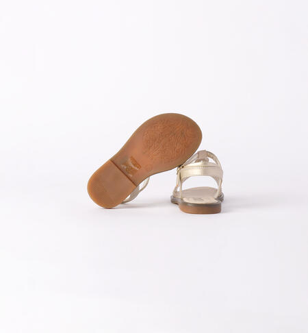 Sandalo con strass per ragazza ORO-1154