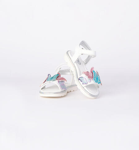 Girls' butterfly sandals BIANCO-0113