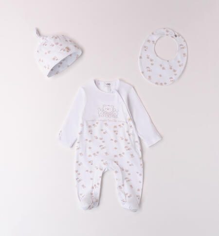 Set neonato 3 pz iDO
 BIANCO-BEIGE-6BGT