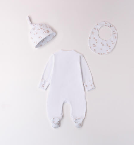 iDO Unisex Baby Set BIANCO-BEIGE-6BGT