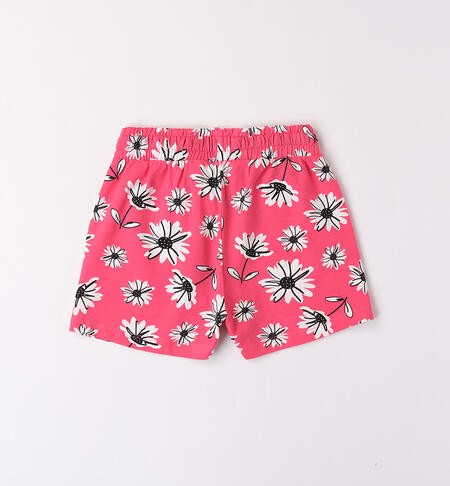 Shorts margherite per ragazza ROSSO-BIANCO-6APE