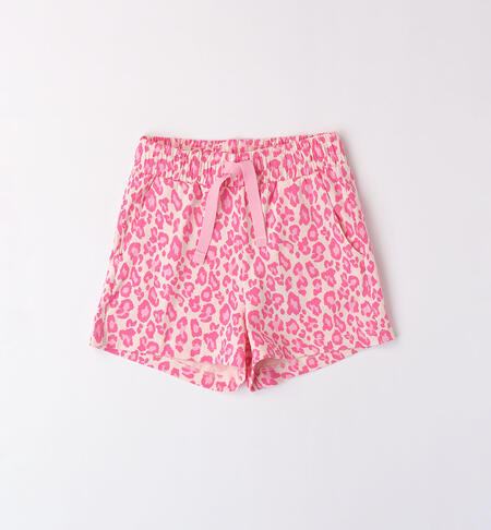 Animal print shorts for girls PINK