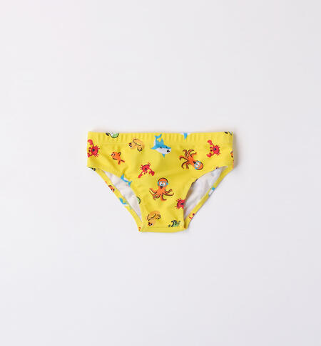 Swim shorts for boys with little fish YELLOW