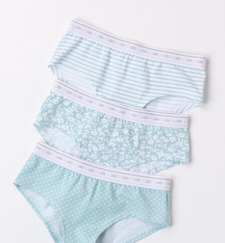 Girl's briefs BIANCO-VERDE-6BAC